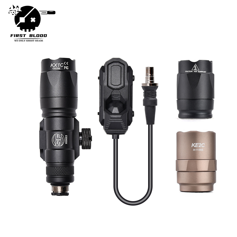 Headlamp - หัวไฟฉายยุทธวิธีสำหรับไฟฉาย Surefire พร้อมสวิตช์ AXON ใช้ได้กับราง Picatinny