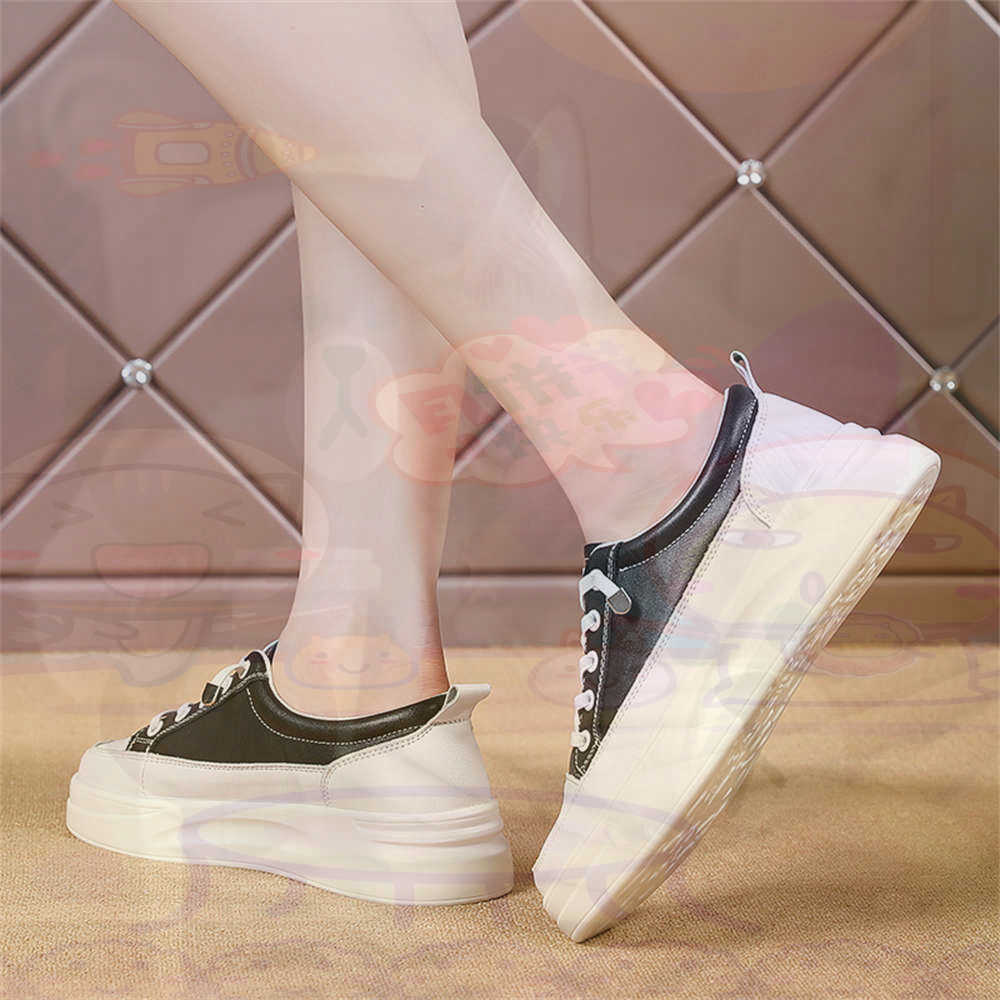 Outdoor Camping Light Ideas - LACE-up Chunky Loafers ผู้หญิงสเก็ตบอร์ดกีฬารองเท้าตะกร้ารองเท้าผ้าใบจริงแบบพกพาข่าวตะกร้า Teni ที่มีคุณภาพสูง