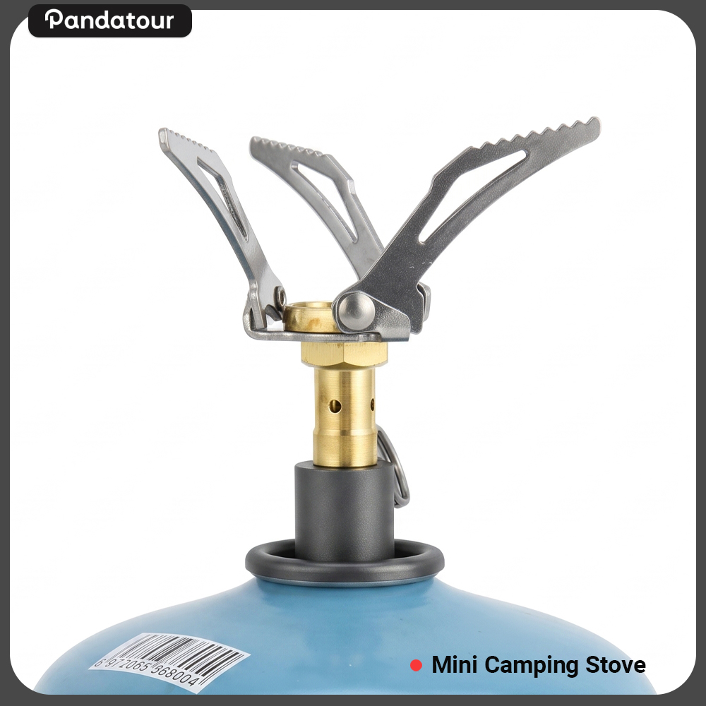 Outdoor Camping Direct - เตาแก๊สพกพา Pandatour Outdoor Ultralight 48g แบบพับได้ขนาดเล็ก