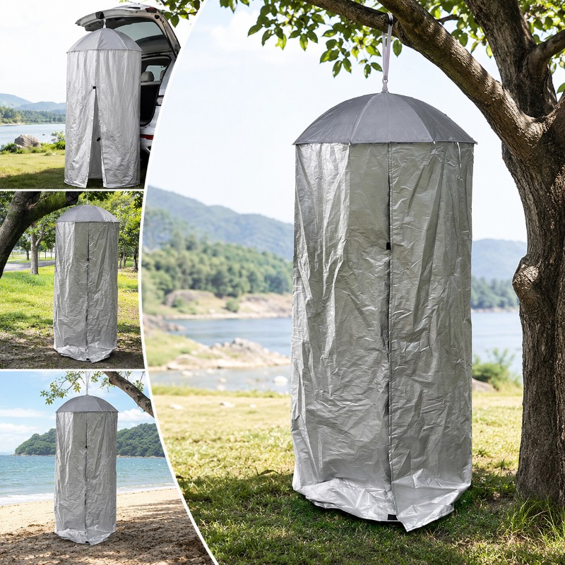 Outdoor Camping Automatic Quick Opening Tent - เต็นท์เปลี่ยนเสื้อผ้าแบบพกพาสำหรับใช้งานกลางแจ้ง ป้องกันแสงแดดและฝน เหมาะสำหรับการเดินป่า ท่องเที่ยว ตั้งแคมป์ และใช้เป็นที่อาบน้ำ