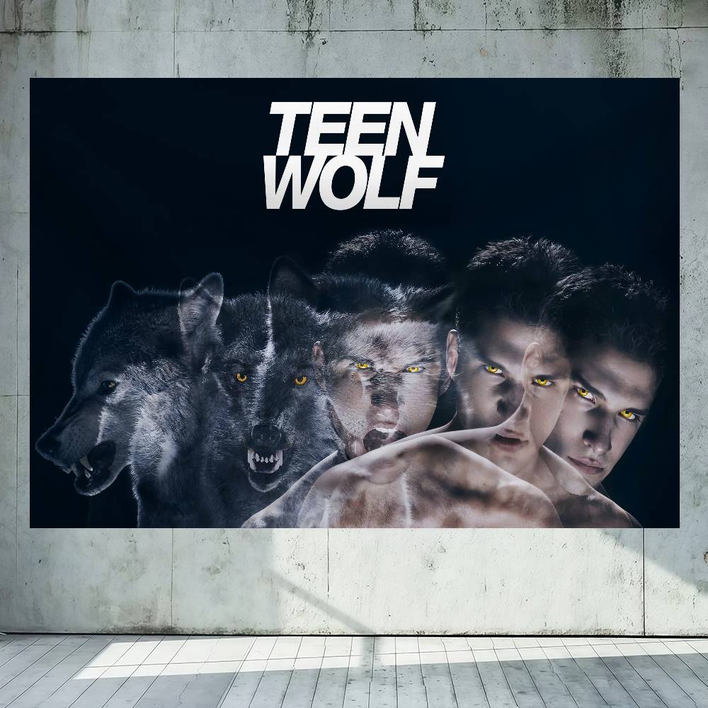 Outdoor Camping Show - รายการทีวี T-Teen W-Wolf ธงตกแต่งงานปาร์ตี้ปิกนิกกลางแจ้ง ปาร์ตี้แคมป์ปิ้งที่บ้าน ป้ายแขวนศิลปะ