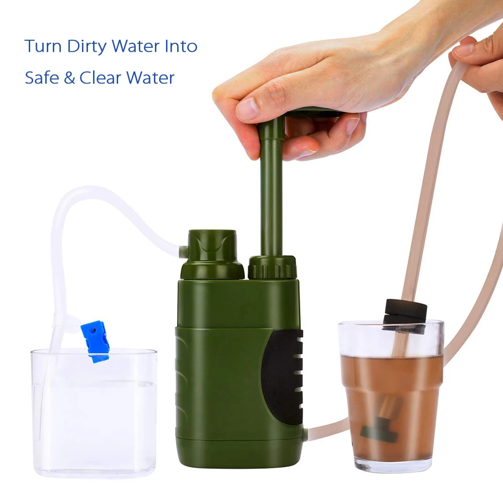 Outdoor Camping Direct - เครื่องกรองน้ำกลางแจ้ง ดื่มได้โดยตรง เครื่องกรองน้ำแบบพกพา เครื่องกรองน้ำสำหรับตั้งแคมป์ ปั๊มน้ำสำหรับกรณีฉุกเฉิน อุปกรณ์เอาตัวรอดในป่า