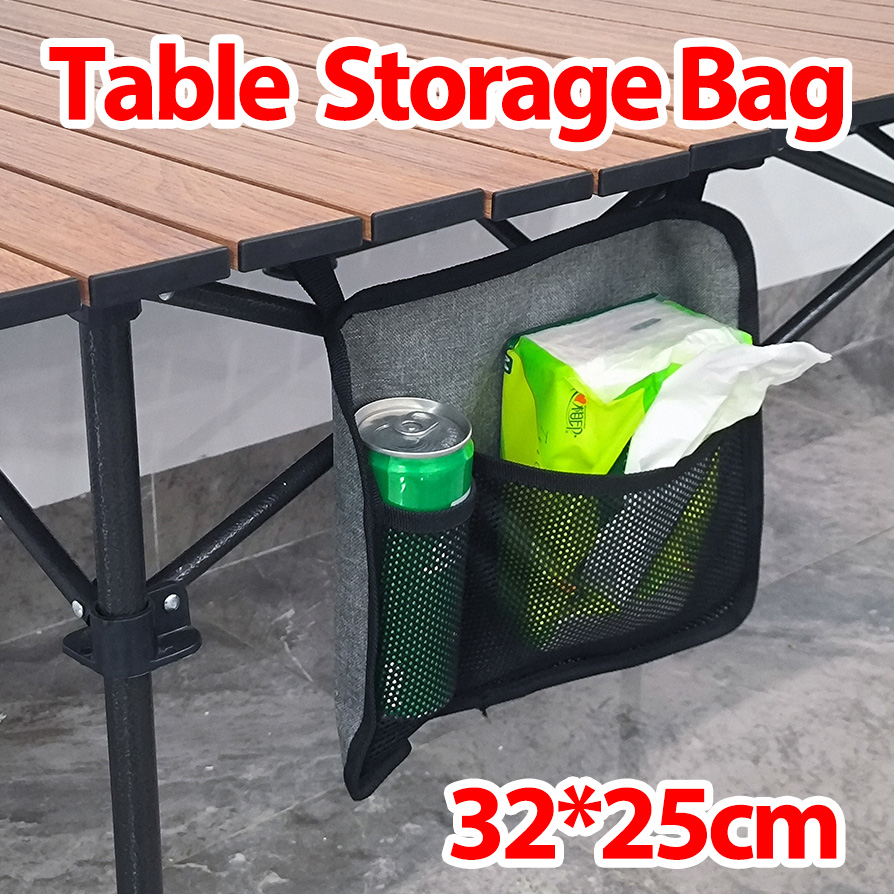 Outdoor Camping Stores - กระเป๋าเก็บของข้างโต๊ะสำหรับตั้งแคมป์กลางแจ้ง กระเป๋าจัดระเบียบสำหรับรถเข็นแคมป์ปิ้งและอุปกรณ์แคมป์ปิ้ง