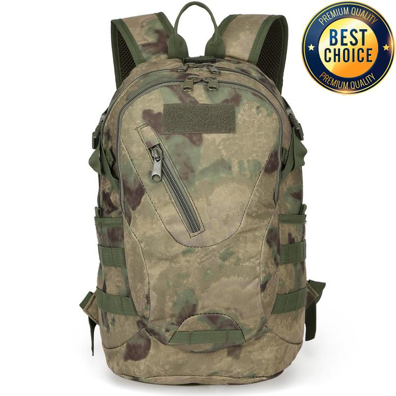 Outdoor Camping Backpack - กระเป๋าเป้เดินทาง กระเป๋าเป้ทางยุทธวิธี 900D กระเป๋าเดินป่าลายพราง กระเป๋าเดินทางสำหรับล่าสัตว์ ปีนเขา