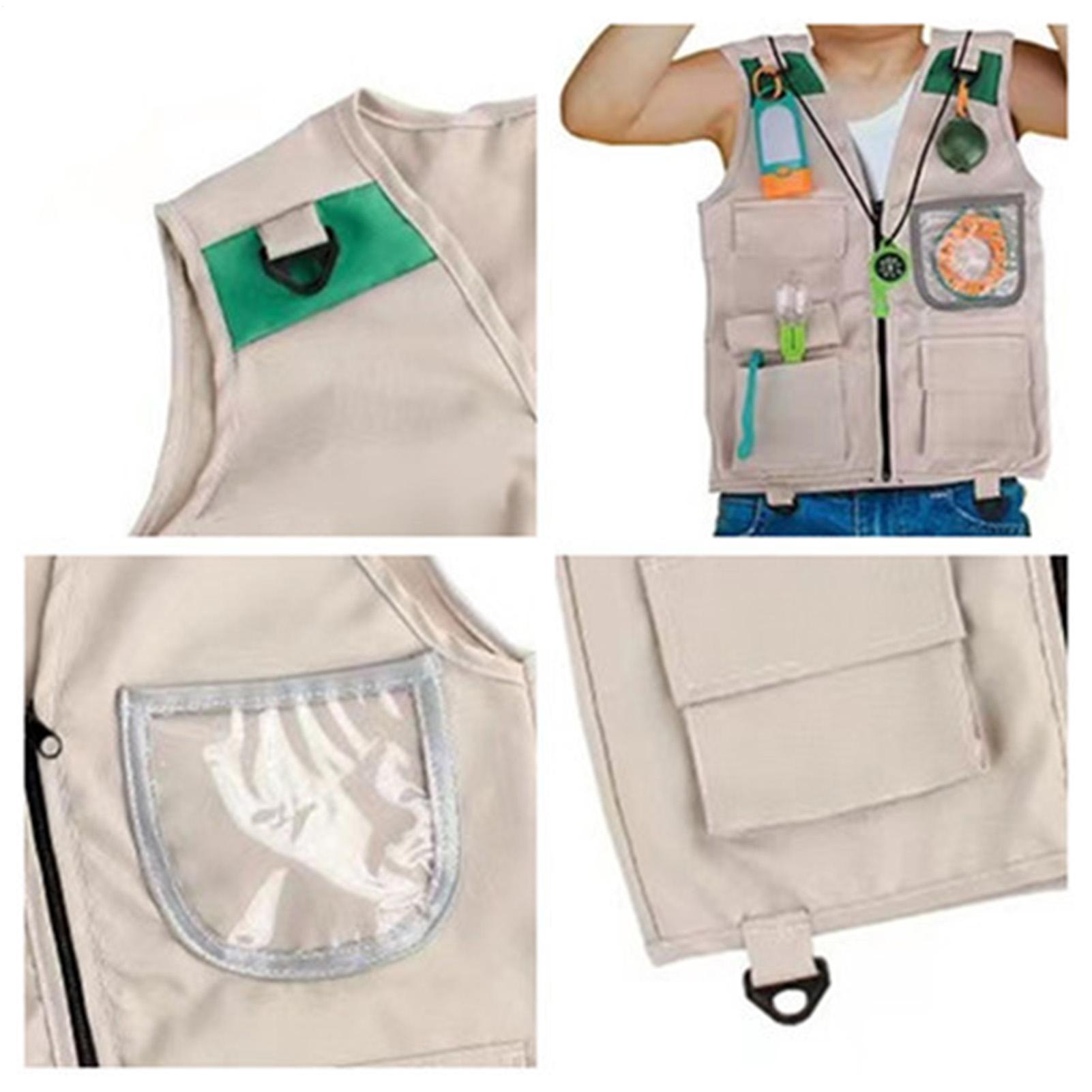 Outdoor Camping Kids Activities - เสื้อกั๊กตกปลาสำหรับเด็ก เสื้อแจ็คเก็ตแบบไม่มีแขน ชุดเสื้อกั๊กสำหรับกิจกรรมกลางแจ้ง เช่น ปาร์ค สวนสัตว์
