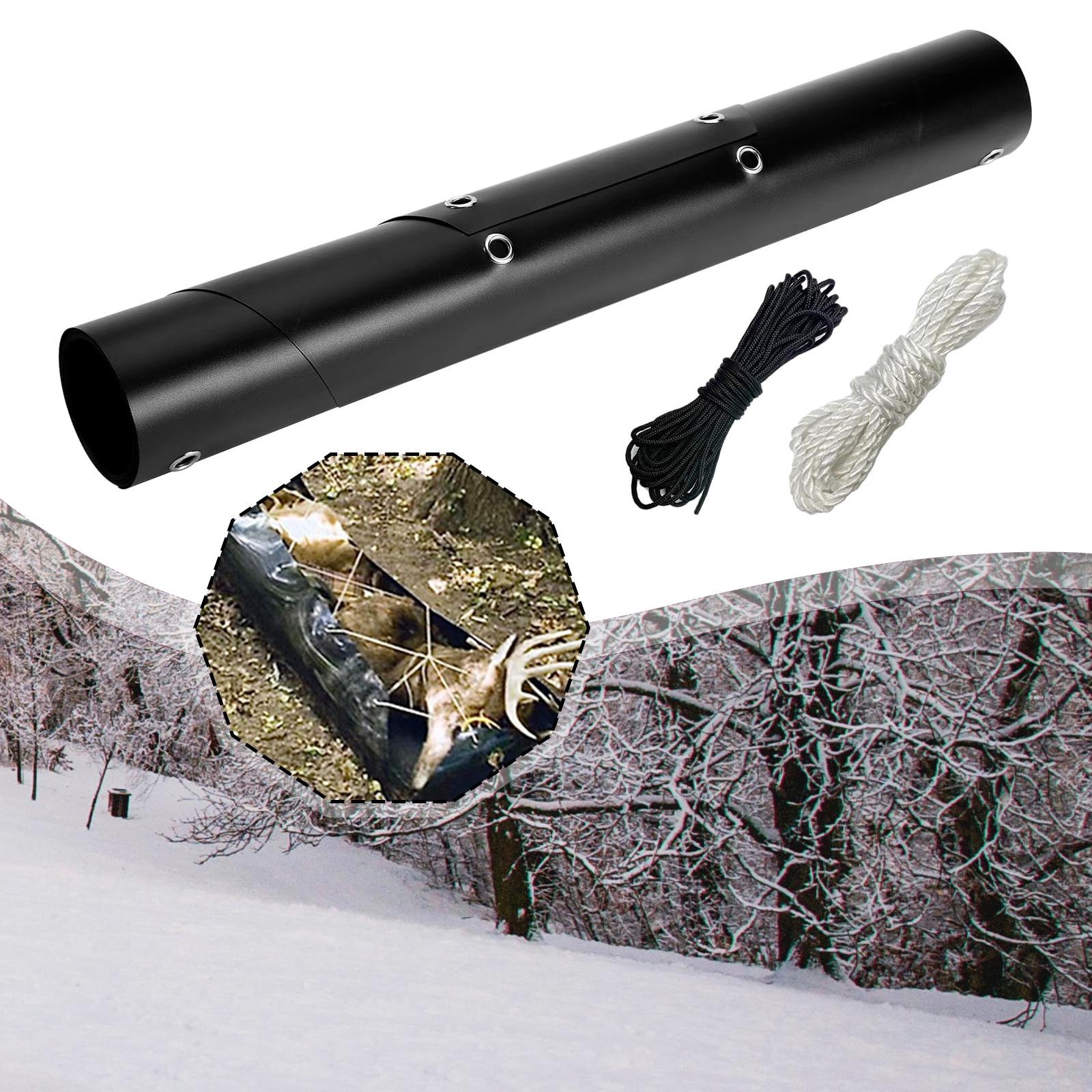 Outdoor Camping Games - รถลากกวางแบบม้วนเก็บได้ ทำจากวัสดุ HDPE พร้อมเชือก สำหรับกิจกรรมกลางแจ้ง ตกปลาบนน้ำแข็ง