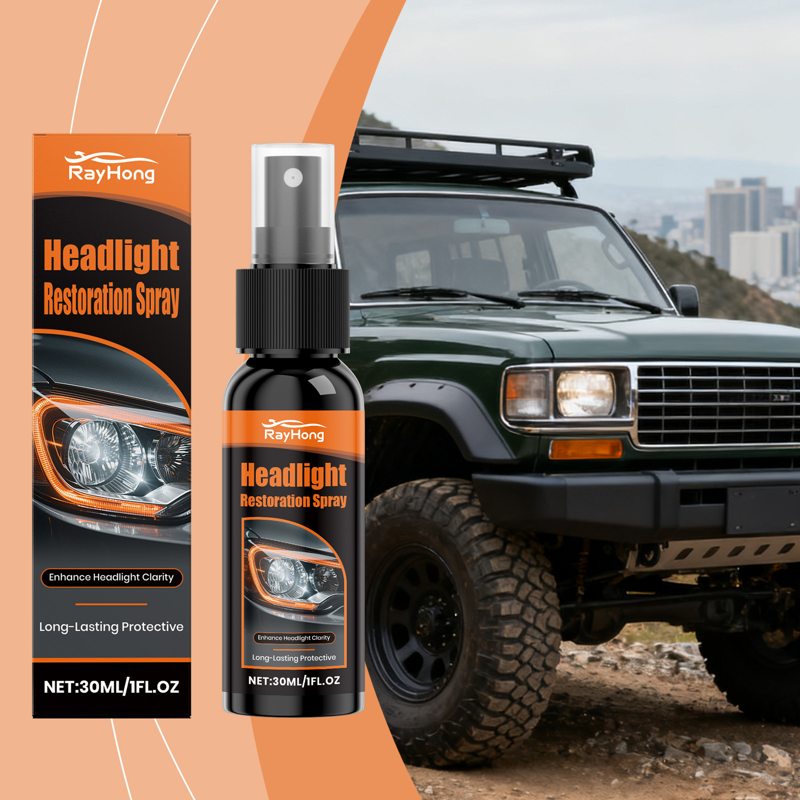 สเปรย์เคลือบฟื้นฟูไฟหน้าขนาด 3 - Headlamp บทวิจารณ์และราคา