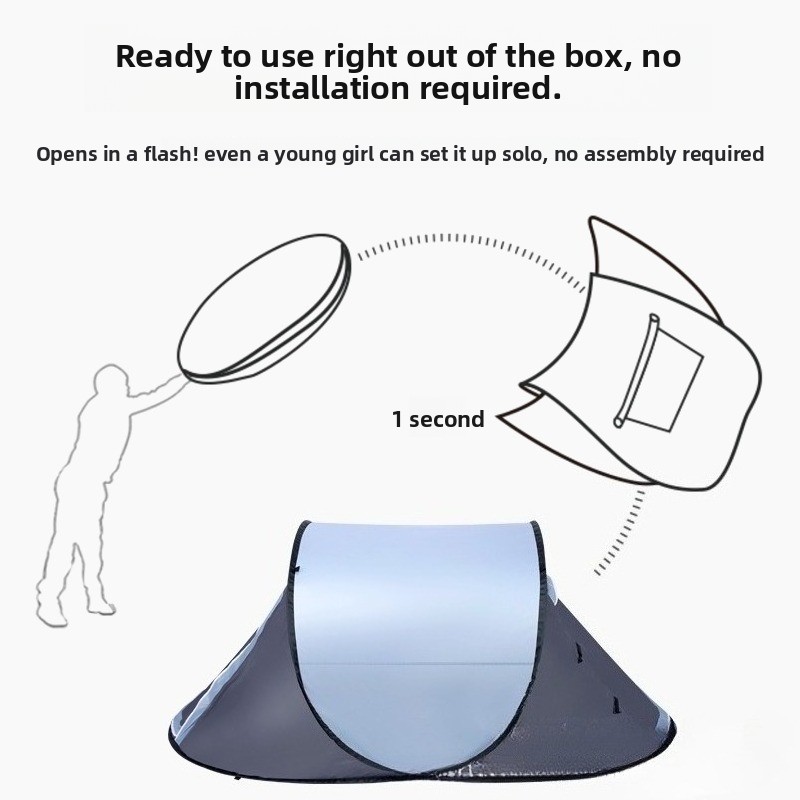 เต็นท์เรือพับได้แบบโยนด้วยมือ  - Outdoor Camping Automatic Quick Opening Tent บทวิจารณ์และราคา