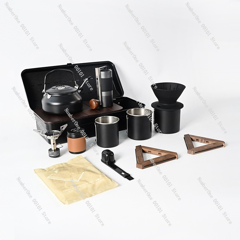 ชุดอุปกรณ์ชงกาแฟแบบพกพาสำหรับต - Outdoor Camping Kit บทวิจารณ์และราคา