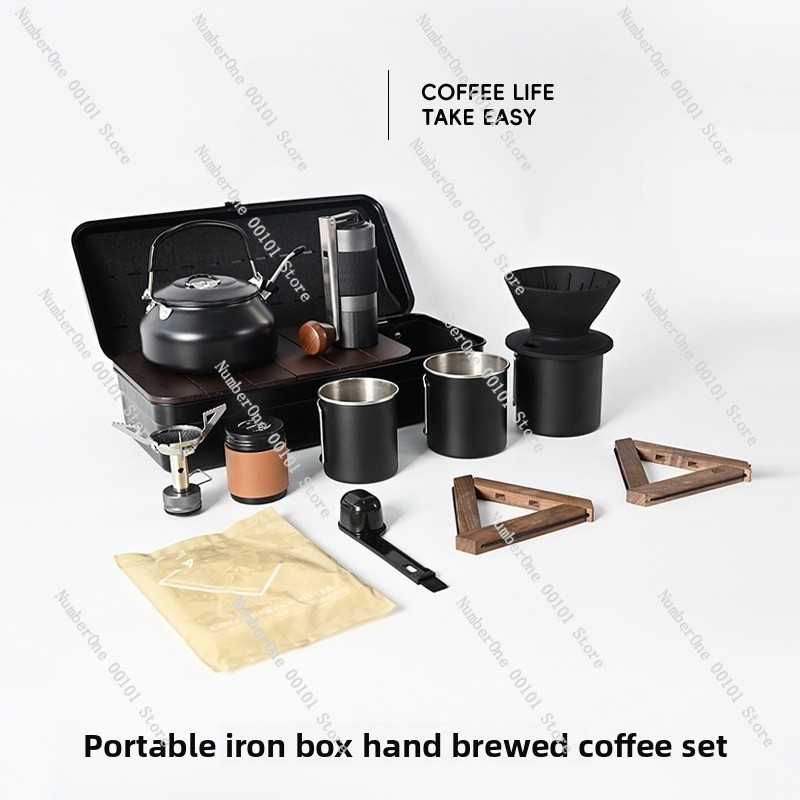ชุดอุปกรณ์ชงกาแฟแบบพกพาสำหรับต - Outdoor Camping Kit บทวิจารณ์และราคา