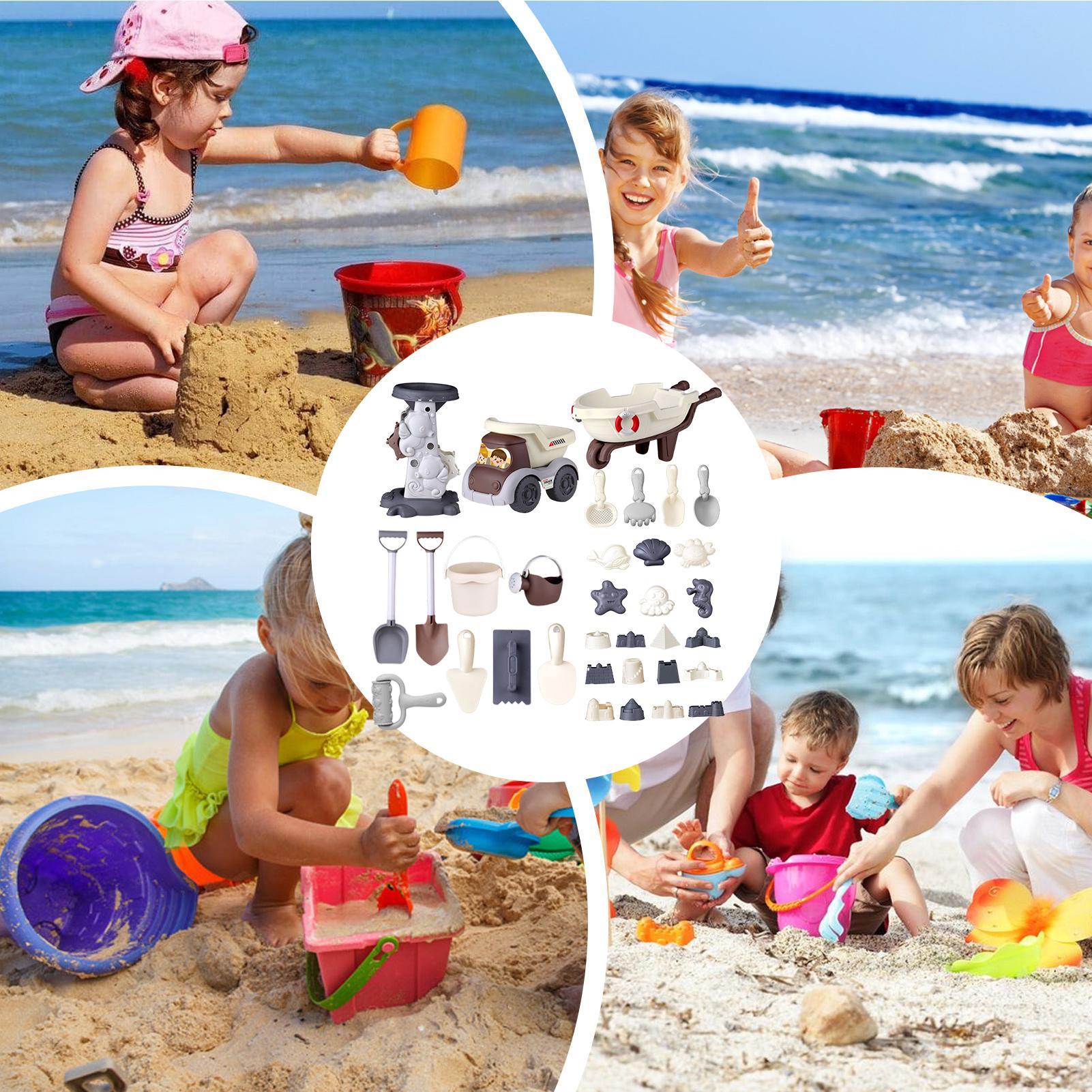 ของเล่นทรายชายหาดถังทรายและพลั - Outdoor Camping Kids Activities บทวิจารณ์และราคา
