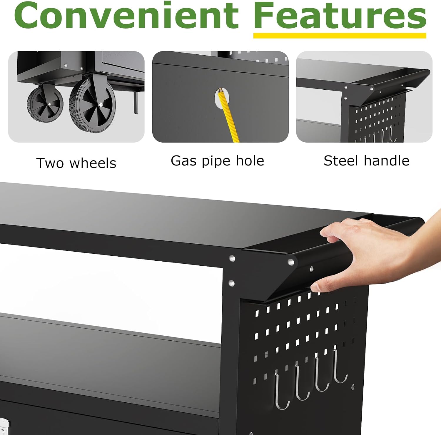 รถเข็นปิ้งย่างกลางแจ้งพร้อมโต๊ - Outdoor Camping Bbq บทวิจารณ์และราคา