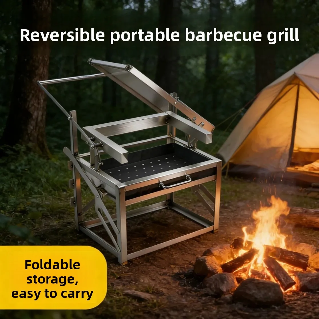 เตาย่างบาร์บีคิวแบบหมุนอัตโนมั - Outdoor Camping Bbq บทวิจารณ์และราคา