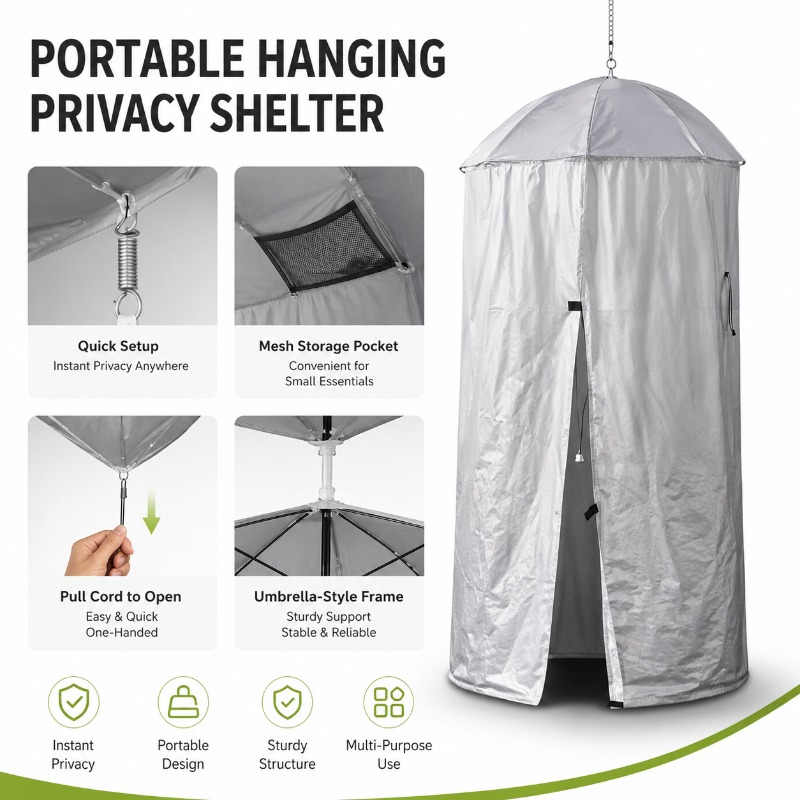 เต็นท์เปลี่ยนเสื้อผ้าแบบพกพาสำ - Outdoor Camping Automatic Quick Opening Tent บทวิจารณ์และราคา