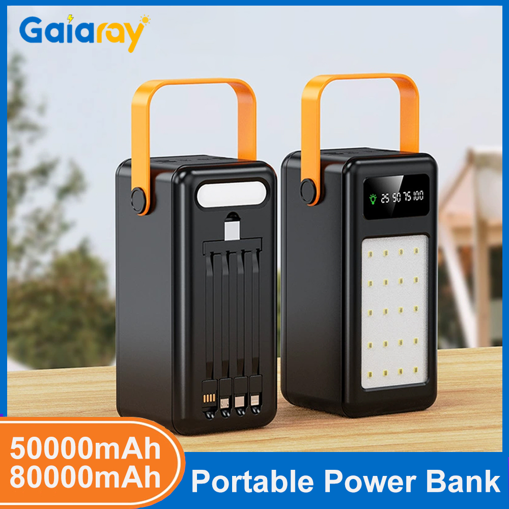 แบตเตอรี่สำรองพกพา 50000mAh 80 - Outdoor Camping Kit บทวิจารณ์และราคา