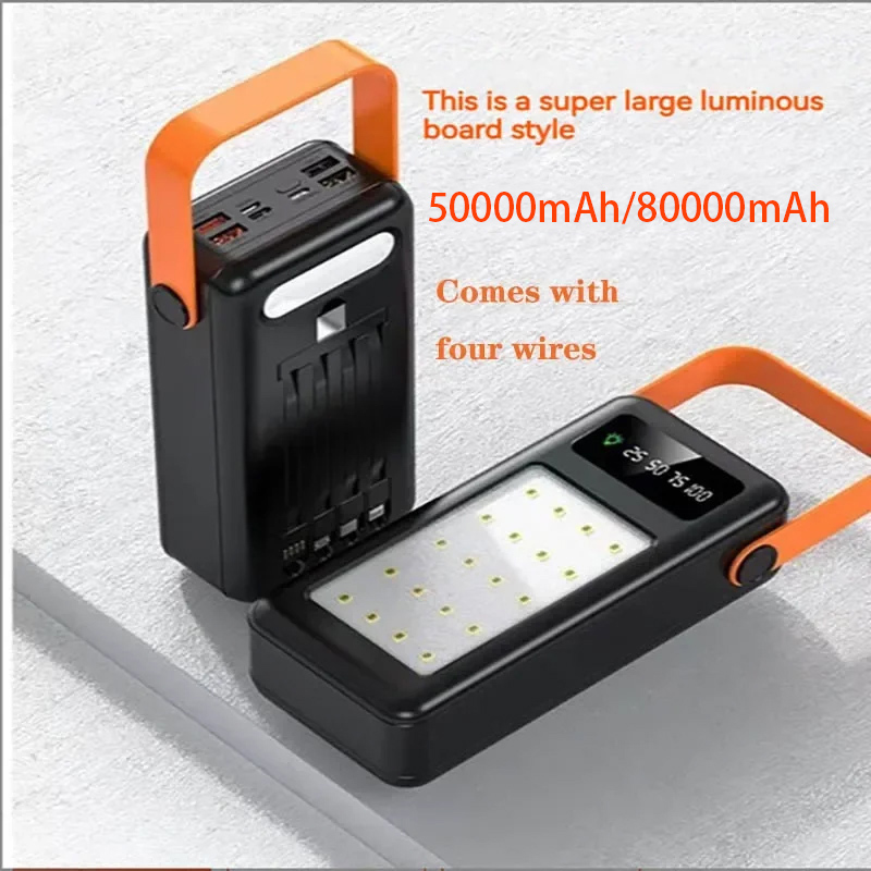 แบตเตอรี่สำรองพกพา 50000mAh 80 - Outdoor Camping Kit บทวิจารณ์และราคา