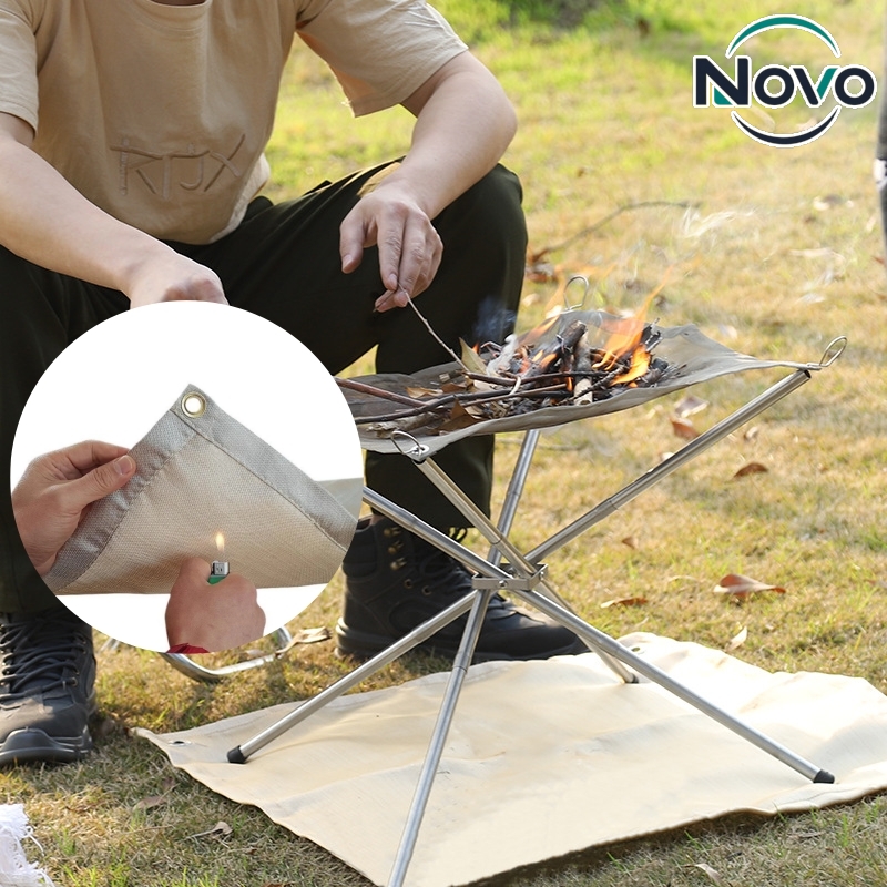 แผ่นรองกันไฟสำหรับตั้งแคมป์กลา - Outdoor Camping Bbq บทวิจารณ์และราคา