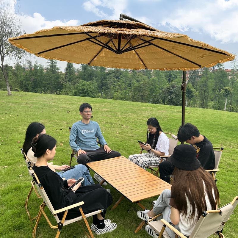 ร่มกันแดดกลางแจ้ง ร่มหญ้ามะอ้า - Outdoor Camping Umbrella บทวิจารณ์และราคา