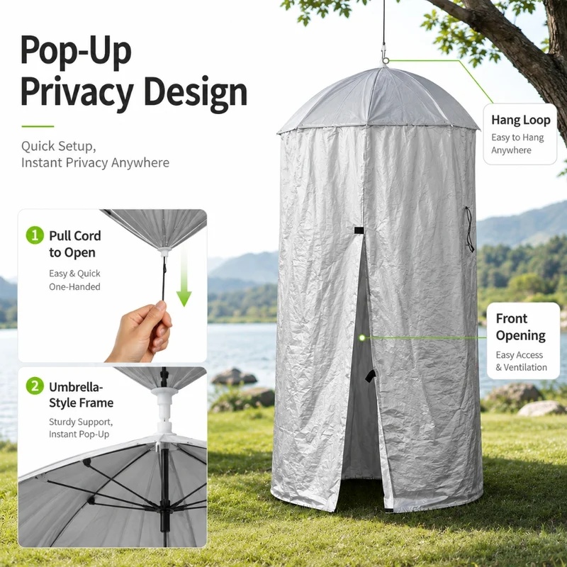 เต็นท์เปลี่ยนเสื้อผ้าแบบพกพาสำ - Outdoor Camping Automatic Quick Opening Tent บทวิจารณ์และราคา