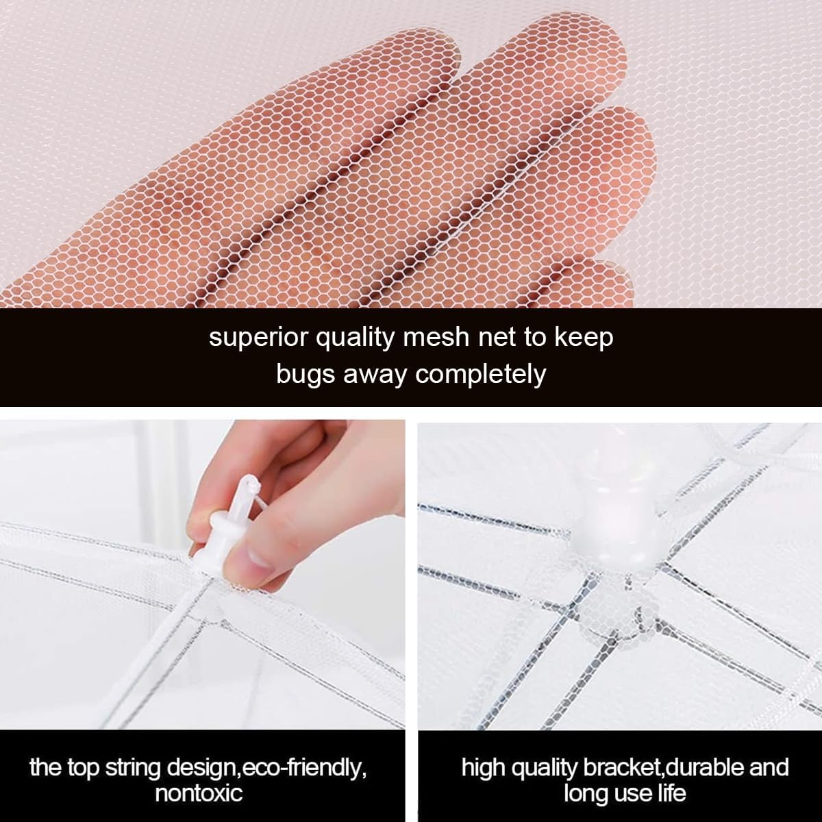 (6 ชิ้น) ผ้าคลุมอาหารแบบตาข่าย - Outdoor Camping Umbrella บทวิจารณ์และราคา