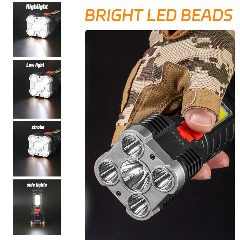 ไฟฉาย LED กำลังสูง 5 ดวง ไฟฉาย - Outdoor Camping Adventures บทวิจารณ์และราคา