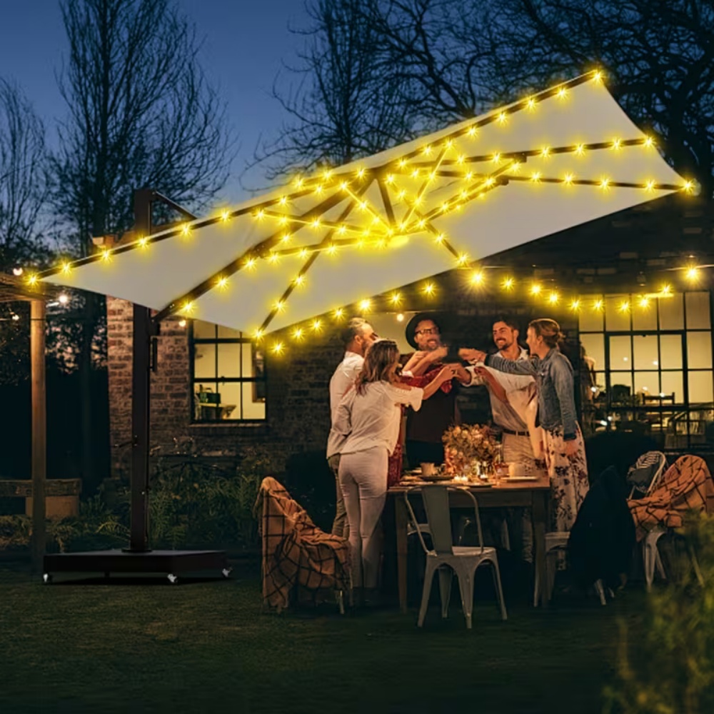 1PC ร่มกลางแจ้งไร้สาย 104LED พ - Outdoor Camping Umbrella บทวิจารณ์และราคา
