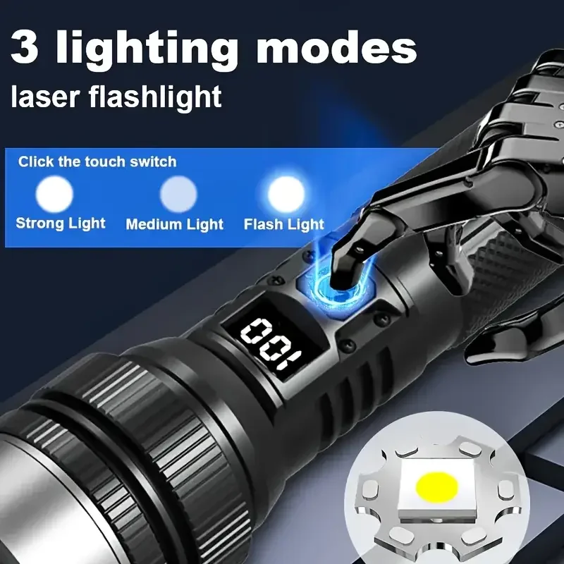 900000LM ไฟฉาย LED ทรงพลังแบบช - Outdoor Camping Adventures บทวิจารณ์และราคา