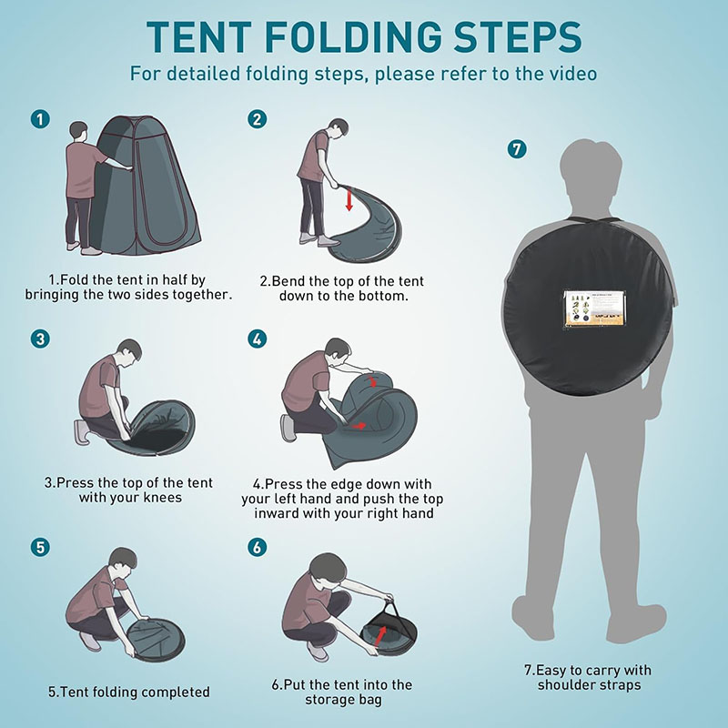 ‌ เต็นท์ห้องน้ําป๊อปอัพแบบพกพา - Outdoor Camping Automatic Quick Opening Tent บทวิจารณ์และราคา