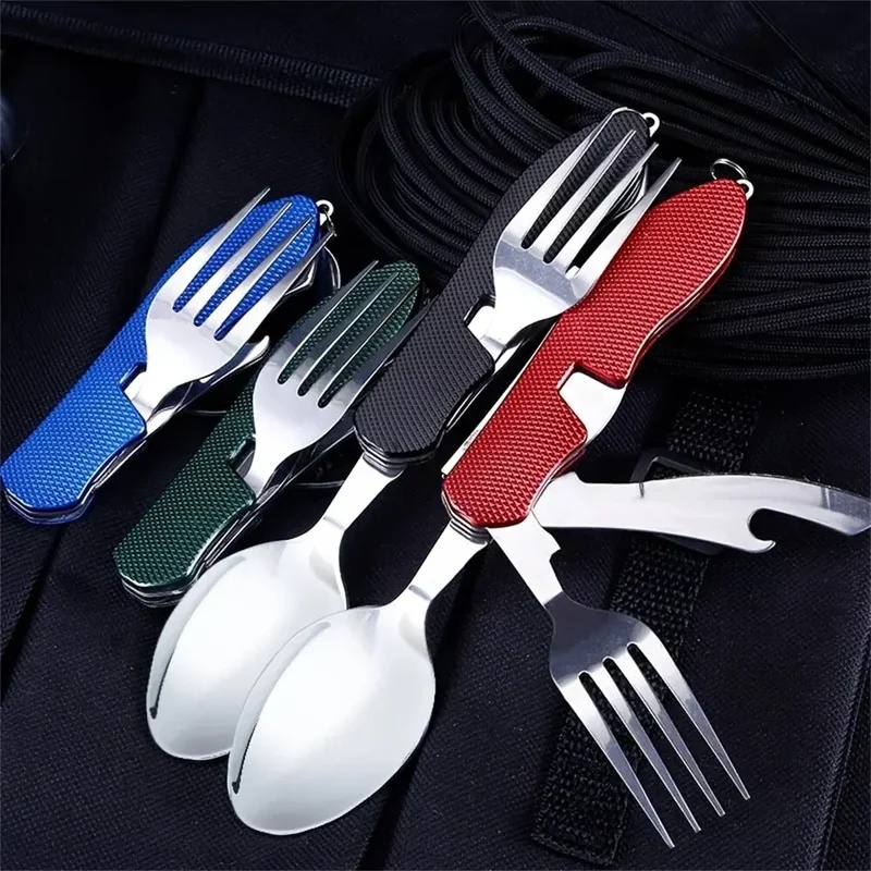 ชุดช้อนส้อมสแตนเลส 4in1 สำหรับ - Outdoor Camping Games บทวิจารณ์และราคา