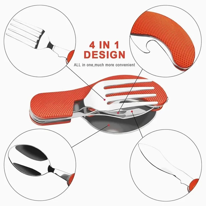 ชุดช้อนส้อมสแตนเลส 4in1 สำหรับ - Outdoor Camping Games บทวิจารณ์และราคา