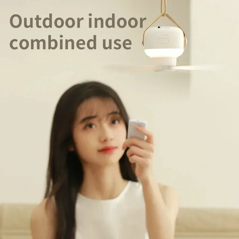 พัดลมเพดานไร้สายขนาดเล็กแบบพกพ - Outdoor Camping Light Ideas บทวิจารณ์และราคา