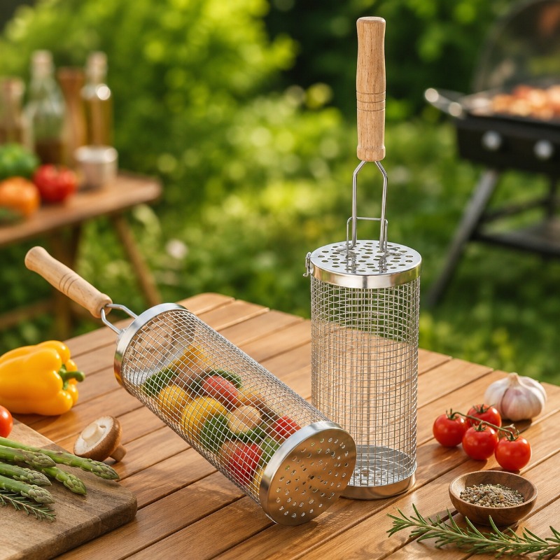 ชุดตะกร้าย่างบาร์บีคิวทรงกลม ส - Outdoor Camping Kit บทวิจารณ์และราคา