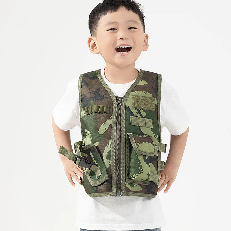 เสื้อกั๊กยุทธวิธีสำหรับเด็ก แฟ - Outdoor Camping Kids Activities บทวิจารณ์และราคา