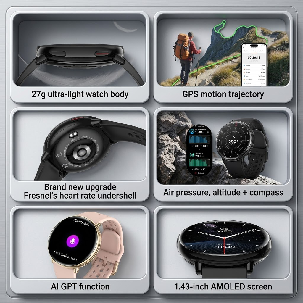 สมาร์ทวอทช์ HD21 หน้าจอ AMOLED - Outdoor Camping Japan บทวิจารณ์และราคา
